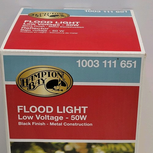 NEW - Hampton Bay Black Low Voltage Halogen Flood Light 50W 1003 111 651 - Picture 17 of 24