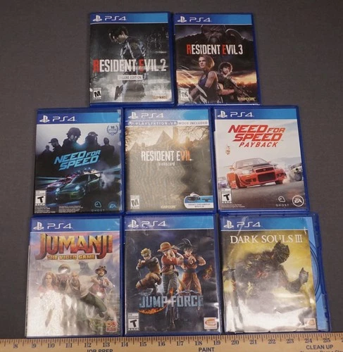 Playstation 4 Game Lot (8 Games) Resident Evil 2 Need For Speed Ps4 Video Games