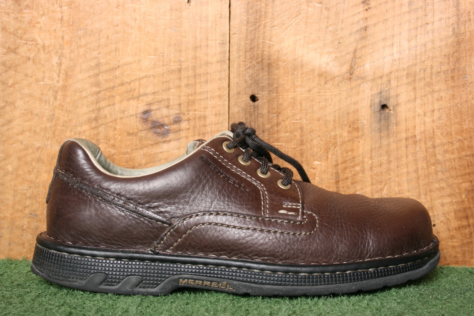 Oxford MERRELL 'World Rambler' Stollen in pelle marrone da uomo taglia 9