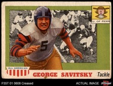 1955 Topps #43 George Savitsky Pennsylvania 2 - GOOD