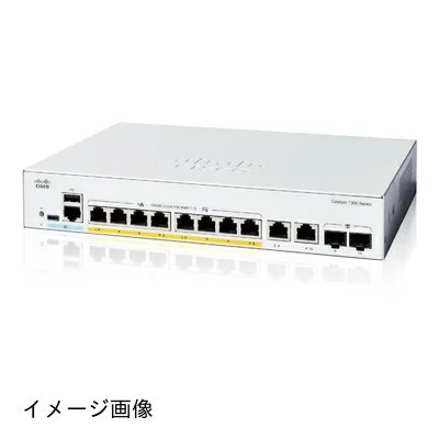 Cisco Systems Catalyst 1300-8P-E-2G Managed Switch, 8-Port GE PoE Ext PS 2x1GE