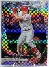 2020 Panini Prizm Rhys Hoskins Tier III #210 Power Plaid Prizm /75 Phillies (SN)