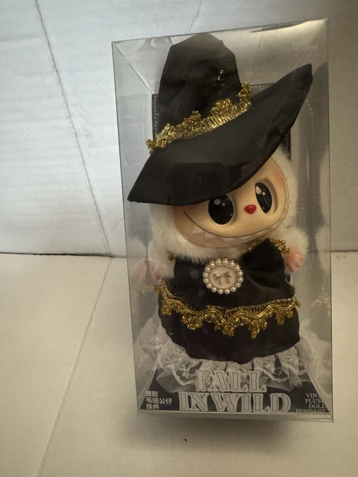 Popmart Labubu Halloween Edición Bruja Vinilo Felpa Llavero Colgante Foto 2 de 3