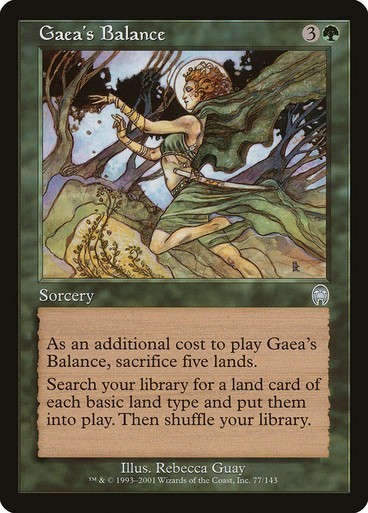 NM Gaea's Balance, MTG, Apocalypse, Magic the Gathering, 77 *B