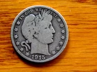 Better Date Original Problem Free Very Good 1915-P Barber Silver Half Dollar P1