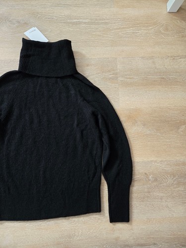 Quince Baby Alpaca Wool Blend Black Turtleneck Sweater Size Small New With Tags - Picture 9 of 11