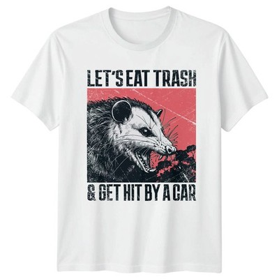 Lets Eat Trash And Get T-Shirt Opossum Wildlife Humor Geburtstag