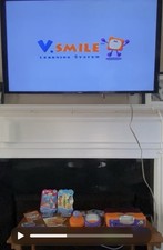 Vtech V Smile TV Learning System Console Bundle 7 Games 1 Controller READ