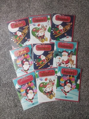 HISTORY & HERALDRY Personalised Names Children Kids Quality Christmas Card Santa Reindeer Snowman