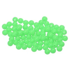 Fishing Beads Glow Hard Plastic Fish Rigs 6 mm for Catfish (500 Pack, Green)
