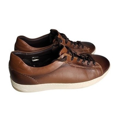 Bruno Magli Diego Sneakers Men 10.5 Brown Leather Luxury Casual Designer Premium