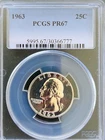 1963 Washington Proof Silver Quarter 25C SILVER PCGS PR 67 Free Shipping