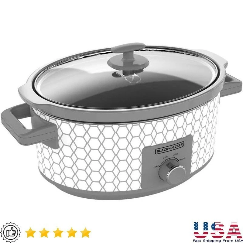 Cool Touch Slow Cooker 7 Quart Removable Stoneware Dishwasher Safe Oval Lid New