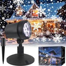 Proyector Navidad Exterior Copo de Nieve Impermeable Luces Ajustables Decoracion