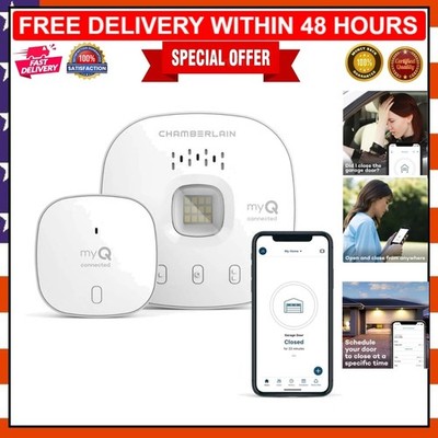 Compact Wireless Garage Hub & Sensor with myQ App Control   Ultimate Convenience