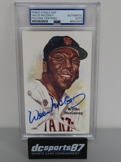 Perez Steele HOF Willie McCovey Signed Auto Postcard #/10000 PSA DNA Authentic
