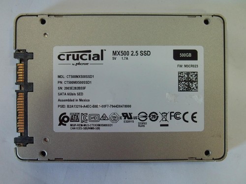 Crucial 2.5'' Solid State Drive MX500 SSD 500GB CT500MX500SSD1 SATA (V1341)
