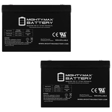 Mighty Max 12V 100AH INT Terminal, Rechargeable SLA AGM Battery - Pack of 2