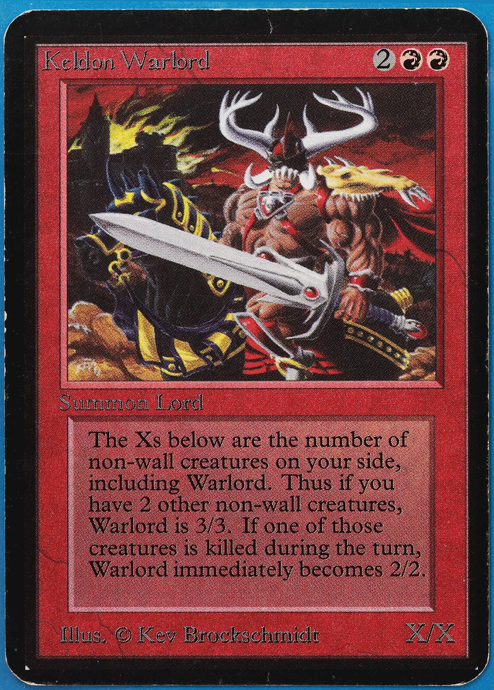 Keldon Warlord Alpha PLD Red Uncommon MAGIC GATHERING CARD (ID# 505215) ABUGames