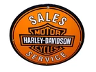 VINTAGE HARLEY DAVIDSON MOTORCYCLE SALES SERVICE DEALER PORCELAIN GASOLINE SIGN!