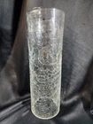 Blenko Glass Clear Crackle Hurricane Chimney Round Candle Shade 12"