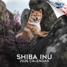 SHIBA INU Wall Calendar 2026 Animal DOG PET Lover Gift