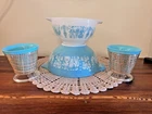 SET 2 Pyrex AMISH BUTTERPRINT CINDERELLA Mixing Nesting Bowls 441 442  Excellent