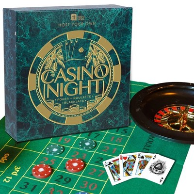 Talking Tables Casino Night Game Kit - Play Poker, Blackjack, Roulette - Gamb...
