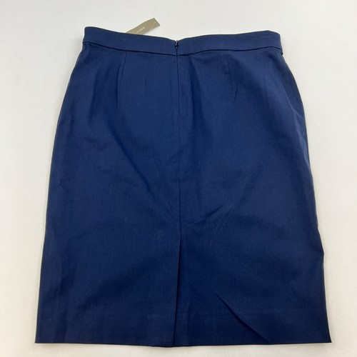 J.Crew Womens No. 2 Pencil Skirt Knee Length Back Slit Navy Size 10 New - Picture 7 of 10