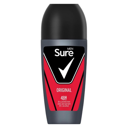 Sure Men Original Antiperspirant Roll On 48H Sweat & Odour Protection, 6x50ml - Picture 8 of 9