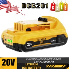 Pack For DEWALT DCB207 20V 20 Volt Max Lithium-Ion Compact Battery DCB203 DCB206