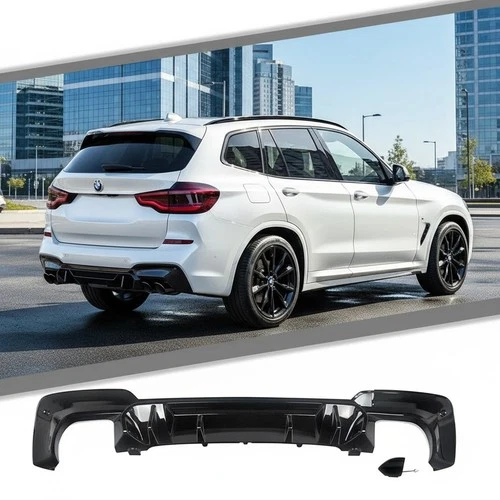 Gloss Black Rear Diffuser BMW X3 G01 M40i M Sport 2017-2021
