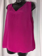 Silk Assets Diane Von Furstenberg Pink Magenta Tank Top Blouse 