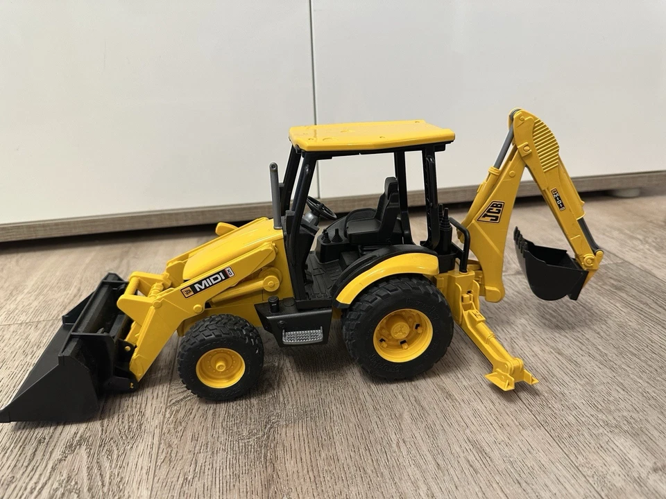 Spielzeug-Bagger JCB Midi CX Baggerlader (02427) Gebraucht Sehr Guter Zustand - Bild 2 von 4