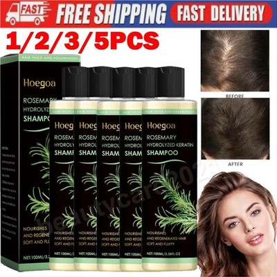 3/5x Bio-Rosmarin-Haarwuchs-Shampoo für Frauen und Männer   natürliche Verdichtu