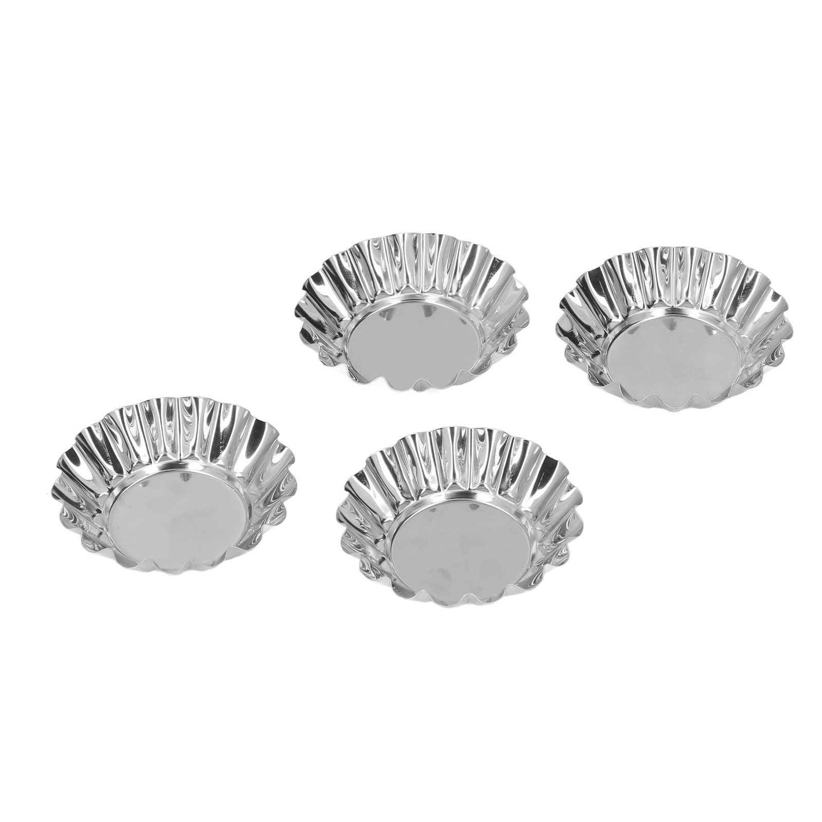 12Pcs Stainless Steel Egg Tart Mold Set For Baking Desserts Recommended