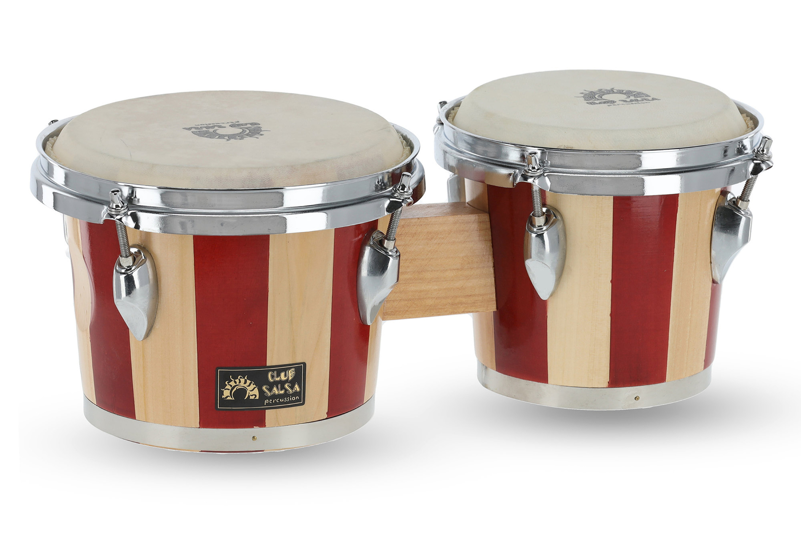 GEWA Bongo BONGHETTI 7" + 8,5" IN LEGNO A DOGHE CON PELLI NATURALI INTONABILI
