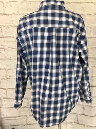 Carhartt Mens XL Blue Plaid Long Sleeve Button Front Shirt - Picture 5 of 6