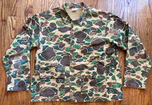 Vintage Duck Frog Camo Ranger Shirt Mens Large Hunting USA Made 70s 80s Shooting