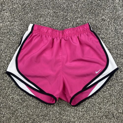 Pantaloncini atletici Nike Dri Fit donna piccoli rosa bianco nero finiture foderate in rete