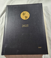 DOTDASH BLACK EXECUTIVE LEATHER APPOINTMENT BOOK PLANNER 2025 (Slightly Dirty)