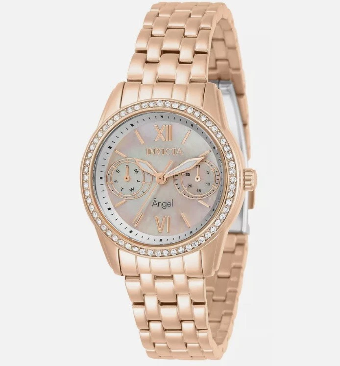 215 MSRP Invicta Woman s Angel Montre Femme Rose Gold Ladies