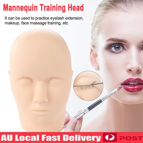 Mannequin Flat Head Practice Make Up Massage Training Model Eyelash ...