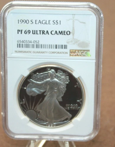 1990-S NGC PF 69 Ultra Cameo Silver Eagle [032WEJ]