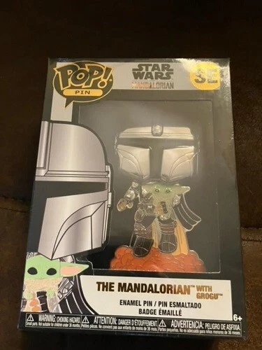 Funko POP! PIN Star Wars The Mandalorian with Grogu Enamel Pin Brand New