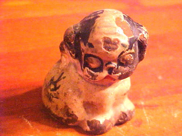 Heavy Cast Iron PUPPO English Bulldog Paperweight Toy HUBLEY 1920s Dog Puppy 2"