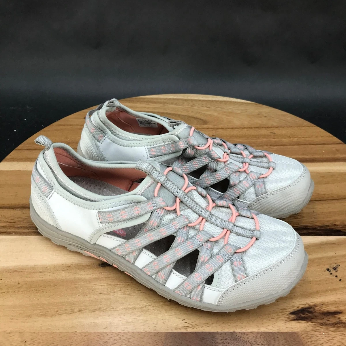 Skechers Reggae Fest Dory Beige Memory Foam Slip On Shoes Low Top