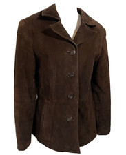 Vintage Wilson Leather Jacket Women's Size Small Maxima Coat Dark Brown Fitted