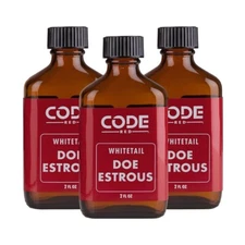 Code Red 3- Pack Attractant Deer Estrous Doe Whitetail 2 Fl Oz Bottles OA1376