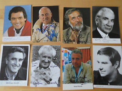 8 Autogramme Autogrammkarte Schauspieler GERT BALTUS  MICHAEL DEGEN
